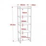 Kit Escritório 2 Peças Mesa Diretor Industrial 180cm e Estante 5 Prateleiras - 6