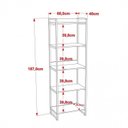 Ver imagem 6 de Kit Escritório 2 Peças Mesa Diretor Industrial 180cm e Estante 5 Prateleiras