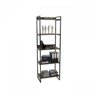 Kit Escritório 2 Peças Mesa Diretor Industrial 180cm e Estante 5 Prateleiras - 7