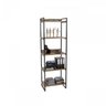 Kit Escritório 2 Peças Mesa Diretor Industrial 180cm e Estante 5 Prateleiras - 17