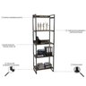 Kit Escritório 2 Peças Mesa Diretor Industrial 180cm e Estante 5 Prateleiras - 8