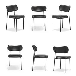 Kit 06 Cadeiras para Sala de Jantar Mila Couríssimo Preto - Mobili - 1