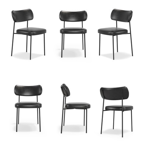 Kit 06 Cadeiras para Sala de Jantar Mila Couríssimo Preto - Mobili