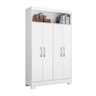 Armário Multiuso Organizador Com Nicho Infanto Juvenil 1,10m 4 Portas Branco/Rosa - 7