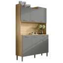 Ver imagem 2 de Kit Cozinha 6p 1g 122 Cm Genova Freijo Gris Ktp