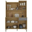 Ver imagem 3 de Kit Cozinha 6p 1g 122 Cm Genova Freijo Gris Ktp