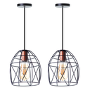 Ver imagem 1 de Kit 2 Pendentes Aramado Bala 23 Cm Decorações Cor: Preto