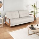 Ver imagem 1 de Sofá Cama Linho Azaléia Yescasa