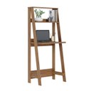 Ver imagem 3 de Escrivaninha com Estante Tok 2 Prateleiras 61cm Yescasa Noce Milano