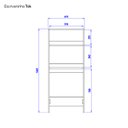 Ver mais imagens de Escrivaninha com Estante Tok 2 Prateleiras 61cm Yescasa Noce Milano