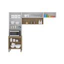 Ver imagem 2 de Cozinha Compacta Modulada 3 Peças 9 Portas sem Balcão Urbane Branco/Freijó/Supremo