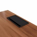 Ver imagem 4 de Mesa de Escritório Retangular Plataforma de Trabalho Industrial MDP 120cm Nogal com Preto F5 Office