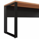 Ver imagem 6 de Mesa de Escritório Retangular Plataforma de Trabalho Industrial MDP 120cm Nogal com Preto F5 Office
