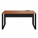 Ver mais imagens de Mesa de Escritório Retangular Plataforma de Trabalho Industrial MDP 120cm Nogal com Preto F5 Office