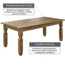 Ver imagem 3 de Conjunto Mesa 1,82m e 2 Bancos Rústico Corona Ideal p/Area Externa Madeira Maciça Marrom