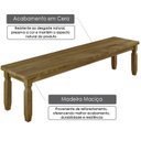 Ver imagem 4 de Conjunto Mesa 1,82m e 2 Bancos Rústico Corona Ideal p/Area Externa Madeira Maciça Marrom
