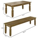 Ver imagem 4 de Conjunto Mesa 1,82m e 2 Bancos Rústico Corona Ideal P/ Area Externa Madeira Maciça