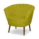 Ver imagem 4 de Kit 02 Poltrona Pétala Flor Decorativa Suede Amarela