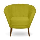 Ver imagem 2 de Kit 02 Poltrona Pétala Flor Decorativa Suede Amarela