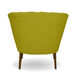 Kit 02 Poltrona Pétala Flor Decorativa Suede Amarela - 3