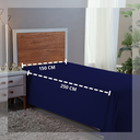 Ver imagem 3 de Lençol Cama Box Solteiro 400 Fios sem Elástico Virol Toque Extra Macio:azul Marinho