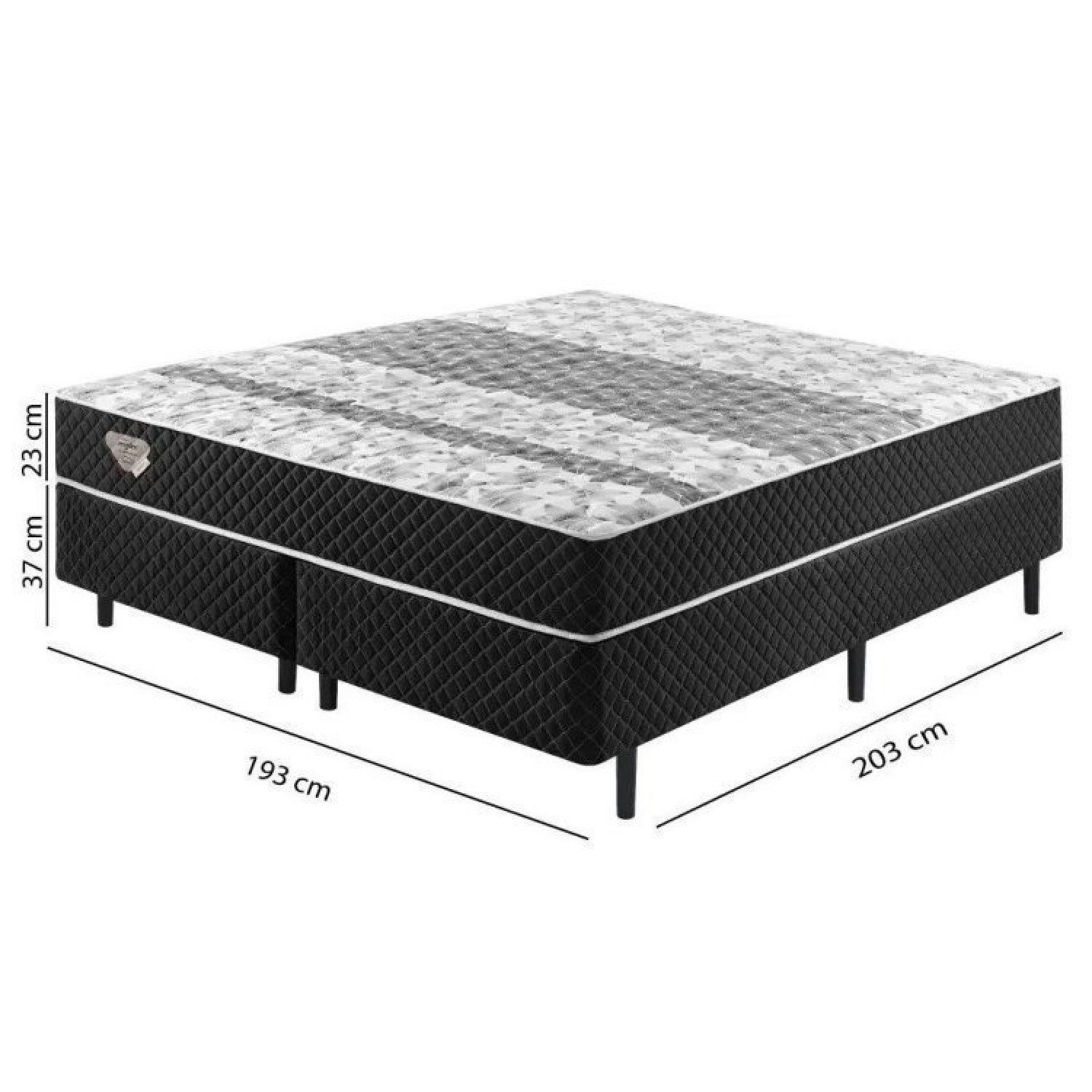 Cama Box King Size Soft Comfort Molas Verticoil 60x193x203cm Casatema - 4