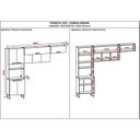 Ver imagem 4 de Cozinha Compacta Modulada 3 Peças 9 Portas sem Balcão Urbane Bege/Freijó/Vanilla/Ripado