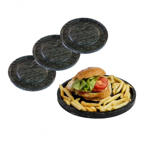 Prato para Hamburguer Pedra Sabão 26 Cm
