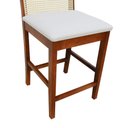 Ver mais imagens de Banqueta Média com Telinha Pérola Madeira Maciça e Assento Estofado c/ 62cm Altura - Amêndoa Corano