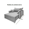 Poltrona Sofá-cama Valence Premium 140cm Softgel D33 - Linho Cinza Claro - 2