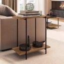 Ver imagem 1 de Mesa Lateral Industrial Tube - Carvalho/Preto