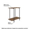 Mesa Lateral Industrial Tube - Carvalho/Preto - 2