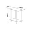 Mesa Lateral Industrial Tube - Carvalho/Preto - 4