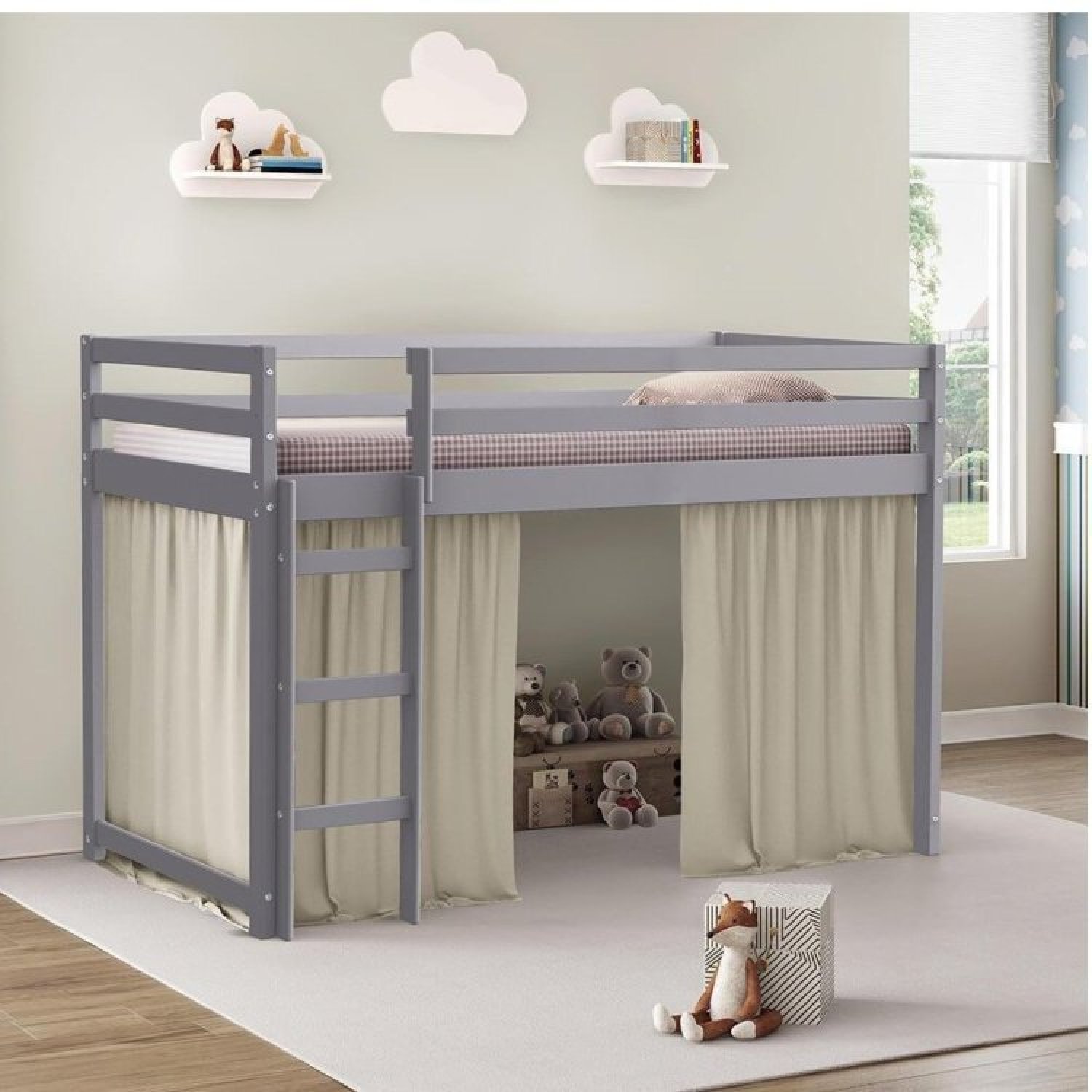 Cama infantil Prime Alta II com Tenda Casatema - 1