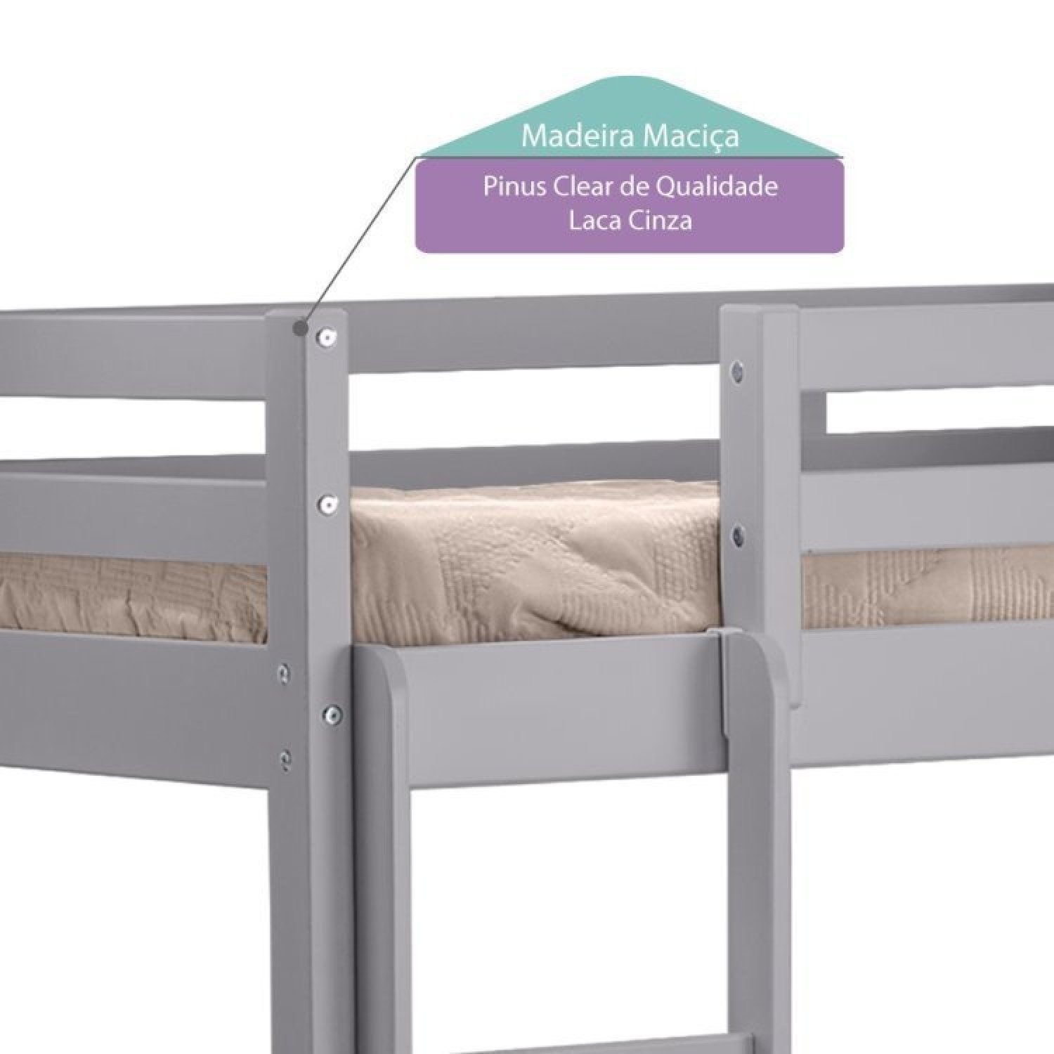 Cama infantil Prime Alta II com Tenda Casatema - 2