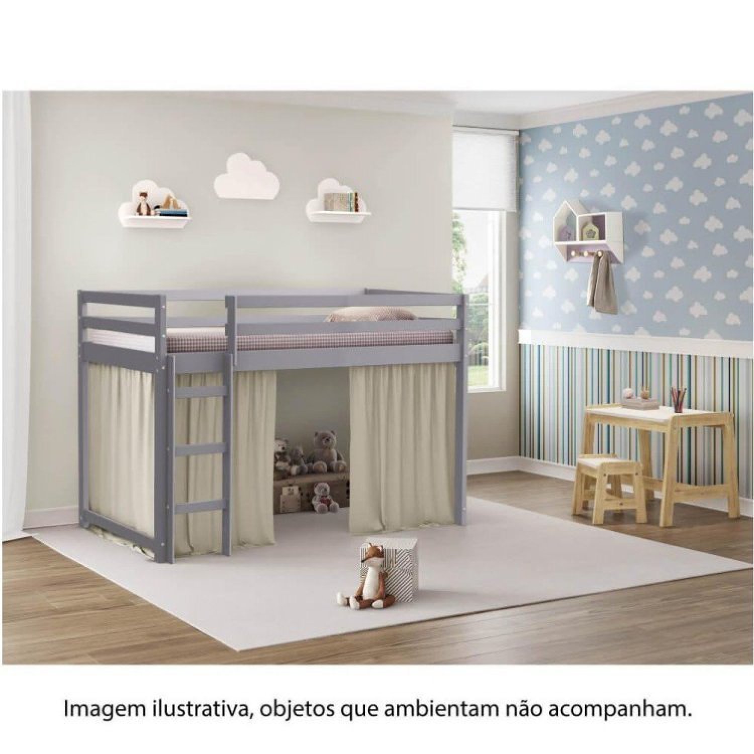 Cama infantil Prime Alta II com Tenda Casatema - 8