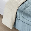 Ver imagem 4 de Coberdrom Casa Scarpa Apollo Queen Sherpa Pele de Carneiro + Manta Flannel - Azul Quartzo