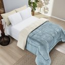 Ver imagem 2 de Coberdrom Casa Scarpa Apollo Queen Sherpa Pele de Carneiro + Manta Flannel - Azul Quartzo
