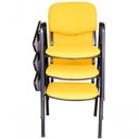 Ver imagem 2 de 03 Cadeiras Universitárias Linha Hotel Auditório Amarelo