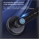 Ver imagem 4 de Fechadura Digital Eletronica App Celular Bluetooth Senha Biometria Cartao Tf Maçaneta Porta Portao I