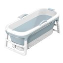 Ver imagem 5 de Banheira Ofurô Dobrável Portátil Adulto 200 Litros Azul 117 Cm com Suporte Vg+