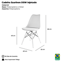 Ver imagem 2 de Cadeira Saarinen com Pés de Polipropileno Branca para Sala de Jantar Cozinha e Recepção