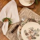 Ver imagem 2 de Prato de Sobremesa de Cerâmica Aquarelle Memorias de Natal 20cm - Bege