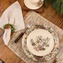 Ver imagem 4 de Prato de Sobremesa de Cerâmica Aquarelle Memorias de Natal 20cm - Bege