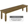 Banco Corona Rustico 140Cm Area Externa Madeira Macica  - 2