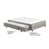 Base Box Sommier Casal com Cama Auxiliar  36x138x188cm - 4