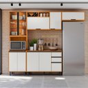 Ver imagem 1 de Cozinha Compacta com Nichos 4 Peças 260cm Ravena Poliman Móveis
