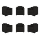 Ver imagem 1 de Kit 06 Poltronas Tilla Consultório Recepção Sala Suede Balaqui Decor Cor:preto