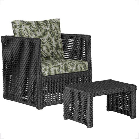 Mesa Centro e 1 Poltrona Madri Corda Náutica Estofado 5 Trama Original