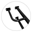 Ver imagem 4 de Barra Apoio Suporte Lado Direito de Aço P/ Vaso Sanitário Segurança Idoso Preto